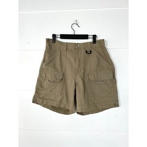 Columbia‎ PFG Womens L khaki cargo shorts hiking omnishade performance fishing
